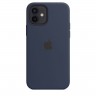 Силиконовый чехол MagSafe для iPhone 12 «Тёмный ультрамарин»