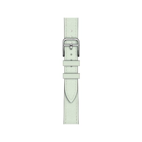 Кожаный ремешок Hermes для Apple Watch Single Tour 42mm Attelage - Мятный (Vert Рeppermint)