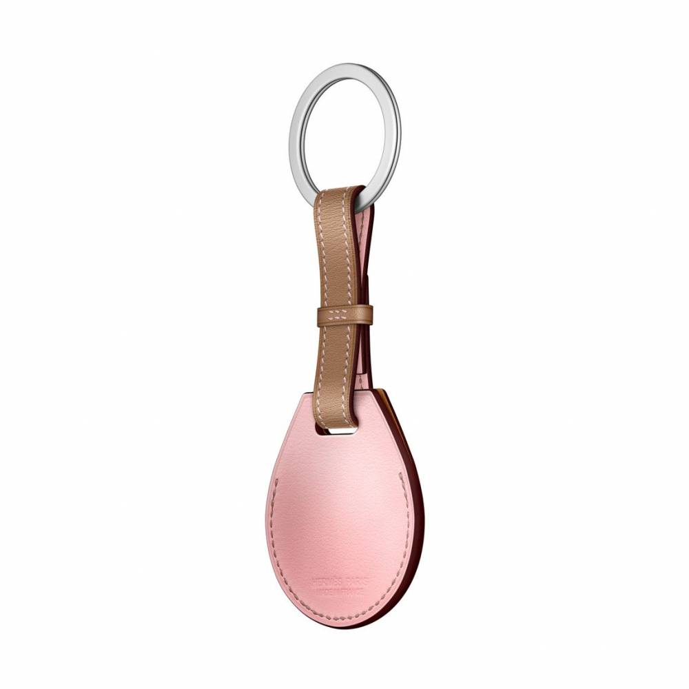 小物 Hermes AirTag Key Ring Rose Sakura Apple AirTag Hermès key ring | Hermès Thailand
