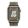 Apple Watch Series 9 45mm, Starlight Aluminum Case with Nike Sport Loop - Sequoia/Orange