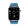 Ремешок Hermes для Apple Watch 45mm Bleu Jean Tricot Single Tour - Голубой