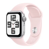 Apple Watch SE (2023) 40mm, Silver Aluminum Case with Sport Band - Light Pink (Розовый)