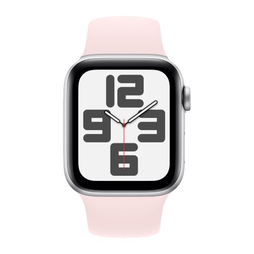 Apple Watch SE (2023) 40mm, Silver Aluminum Case with Sport Band - Light Pink (Розовый)