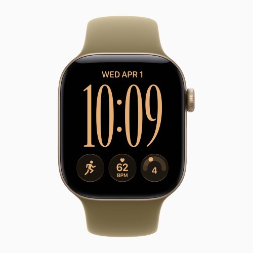 Apple Watch Series 12 42mm, Light Gold Aluminum Case with Sport Band - Olive