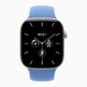 Apple Watch Series 12 46mm, Pearl White Ceramic Case with Sport Band - Wildflower Blue