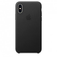 Кожаный чехол для iPhone Xs, черный