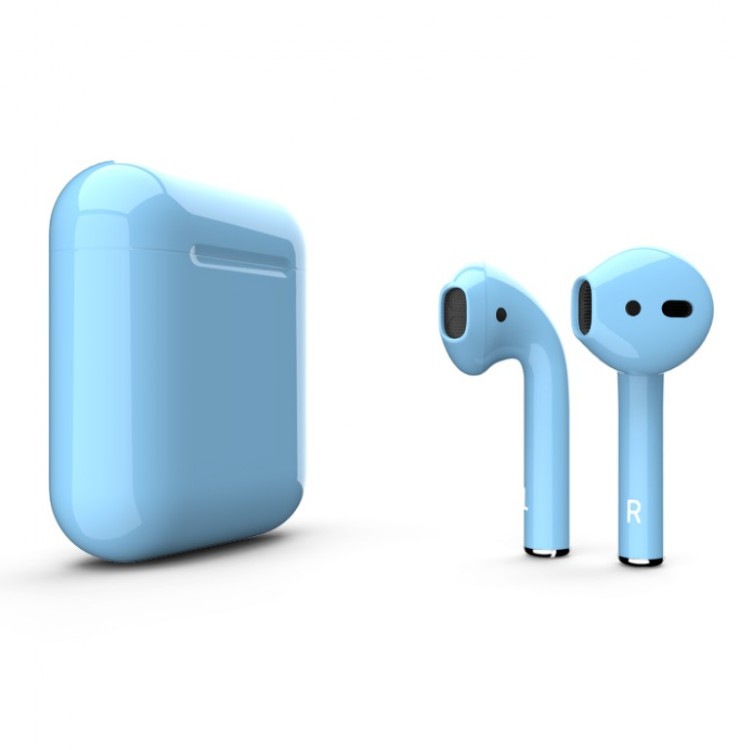 AirPods 2 голубые глянцевые (2019)