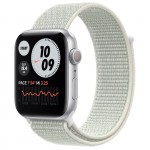 Apple Watch Series 6 Nike 44 мм, серебристый алюминий, браслет "Еловая дымка"