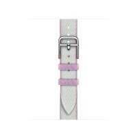 Ремешок Hermes для Apple Watch Twill Jump Single Tour 42mm Attelage - Серый (Gris Platine / Mauve)