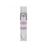 Ремешок Hermes для Apple Watch Twill Jump Single Tour 42mm Attelage - Серый (Gris Platine / Mauve)