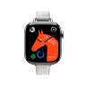Ремешок Hermes для Apple Watch Twill Jump Single Tour 42mm Attelage - Серый (Gris Platine / Mauve)