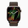 Apple Watch Series 11 42mm, Gold Titanium Case with Sport Loop - Black Unity - Unity Rhythm