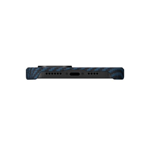 Чехол PITAKA MagEZ Case 3 для iPhone 14 Plus с MagSafe - 1500D черный/синий (твил)
