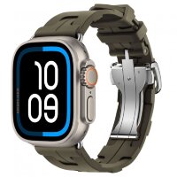 Apple Watch Ultra 3 Hermes 49mm Titanium, спортивный ремешок  Kilim хаки