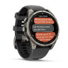 Умные часы Garmin Fenix 8 Pro 47mm, Sapphire, Carbon Gray DLC Titanium, Graphite/Black Silicone Band