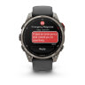 Умные часы Garmin Fenix 8 Pro 47mm, Sapphire, Carbon Gray DLC Titanium, Graphite/Black Silicone Band