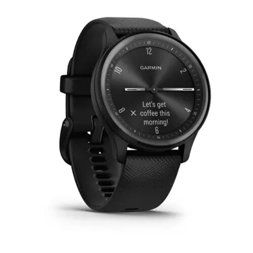 Умные часы Garmin Vivomove Sport 40mm, Black Case and Silicone Band, Slate Accents