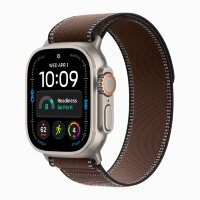 Apple Watch Ultra 4 49mm Titanium Case with Dark Umber Trail Loop (M/L)