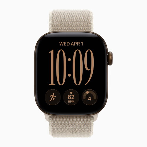 Apple Watch Series 12 42mm, Dark Bronze Aluminum Case with Sport Loop - Limestone