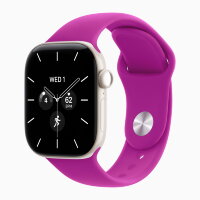 Apple Watch Series 12 46mm, Pearl White Ceramic Case with Sport Band - Magenta