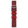 Apple Watch Hermes Series 10 42mm, тонкий ремешок из плетенного нейлона красный