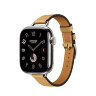 Кожаный ремешок Hermes для Apple Watch Single Tour 42mm Attelage - Соломенный (Paille)