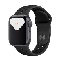Apple Watch series 5 Nike+, 40 мм GPS алюминий "серый космос", черный антрацитовый спортивный ремешок