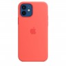 Силиконовый чехол MagSafe для iPhone 12 «Розовый цитрус»