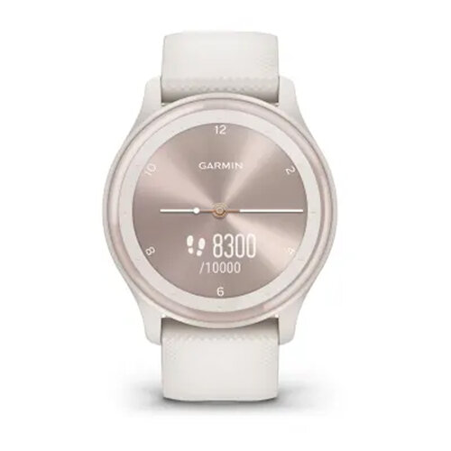 Умные часы Garmin Vivomove Sport 40mm, Ivory Case and Silicone Band, Peach Gold Accents