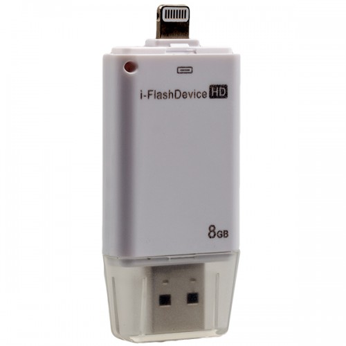 USB Флеш накопитель i-FlashDrive с разъёмом Lightning 8Gb HD White