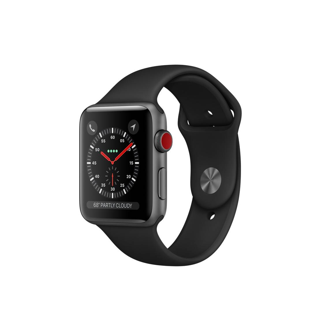 Apple Watch Series 3 42mm cellular Space Gray Aluminum case black band