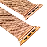 Ремешок из нержавеющей стали Double-buckle Stainless Steel для Apple Watch 42мм - Золотой