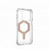 Защитный чехол Uag Plyo для iPhone 15 Pro Max с MagSafe - Лед/розовое золото (Ice/Rose Gold)