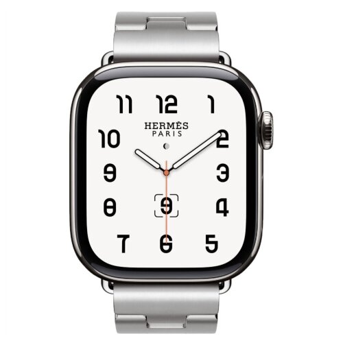 Apple Watch Hermes Series 12 42mm, блочный стальной браслет (M)