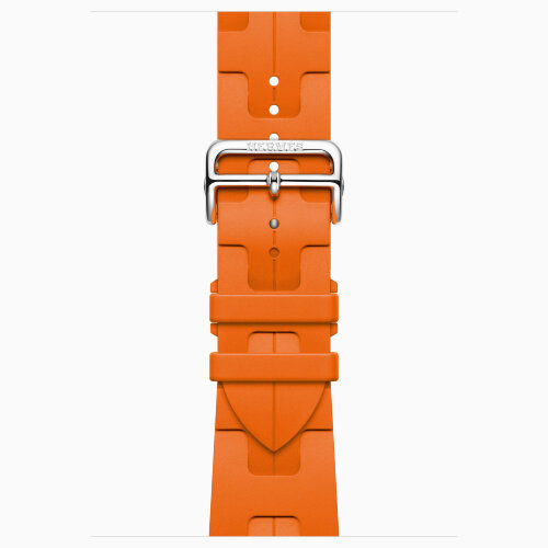 Apple Watch Hermes Series 10 46mm, спортивный ремешок Kilim оранжевый