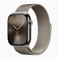 Apple Watch Series 10 42mm, Natural Stainless Steel, Natural Milanese Loop