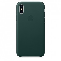 Кожаный чехол для iPhone Xs Max, цвет "зелёный лес"