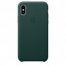 Кожаный чехол для iPhone Xs Max, цвет "зелёный лес"