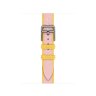Ремешок Hermes для Apple Watch Twill Jump Single Tour 42mm Attelage - Розовый (Rose Sakura / Jaune de Naples)