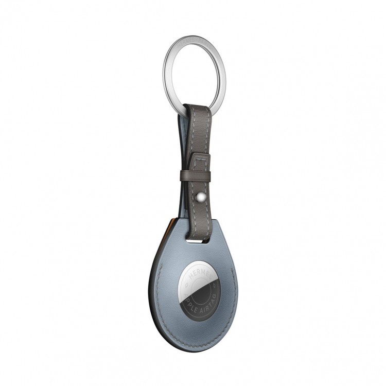 AirTag Hermès Key Ring - Bleu Lin