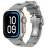 Apple Watch Ultra 3 Hermes 49mm Titanium, спортивный ремешок  Kilim серый