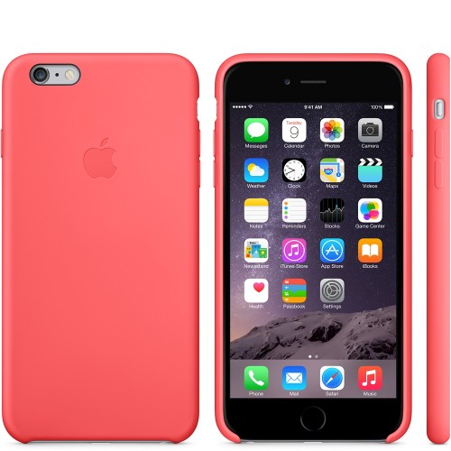 Силиконовый чехол для iPhone 6 Plus розовый