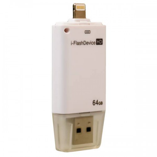 USB Флеш накопитель i-FlashDevice с разъёмом Lightning 64Gb HD White