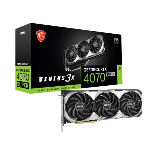 Видеокарта NVIDIA MSI GeForce RTX 4070 SUPER 12G VENTUS 3X OC