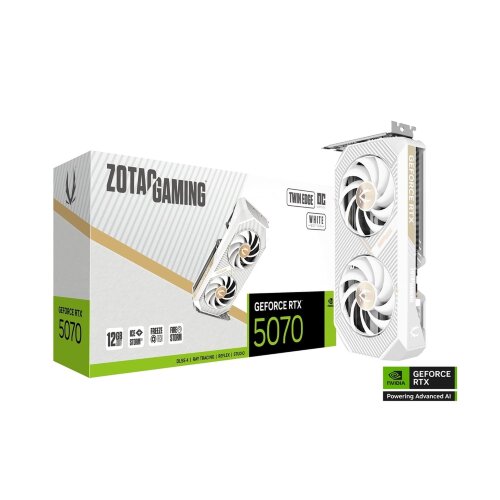 Игровая видеокарта NVIDIA ZOTAC GAMING GeForce RTX 5070 Twin Edge OC White Edition