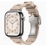 Apple Watch Hermes Series 11 42mm, спортивный ремешок Kilim песочный