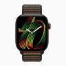 Apple Watch Series 12 42mm, Dark Bronze Aluminum Case with Sport Loop - Black Unity - Unity Rhythm