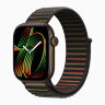 Apple Watch Series 12 42mm, Dark Bronze Aluminum Case with Sport Loop - Black Unity - Unity Rhythm