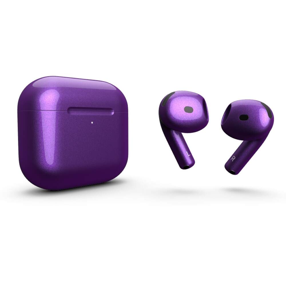 Купить AirPods 4 металлический глянец фиолетовым цветом в Москве цена