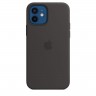 Силиконовый чехол MagSafe для iPhone 12 Черный